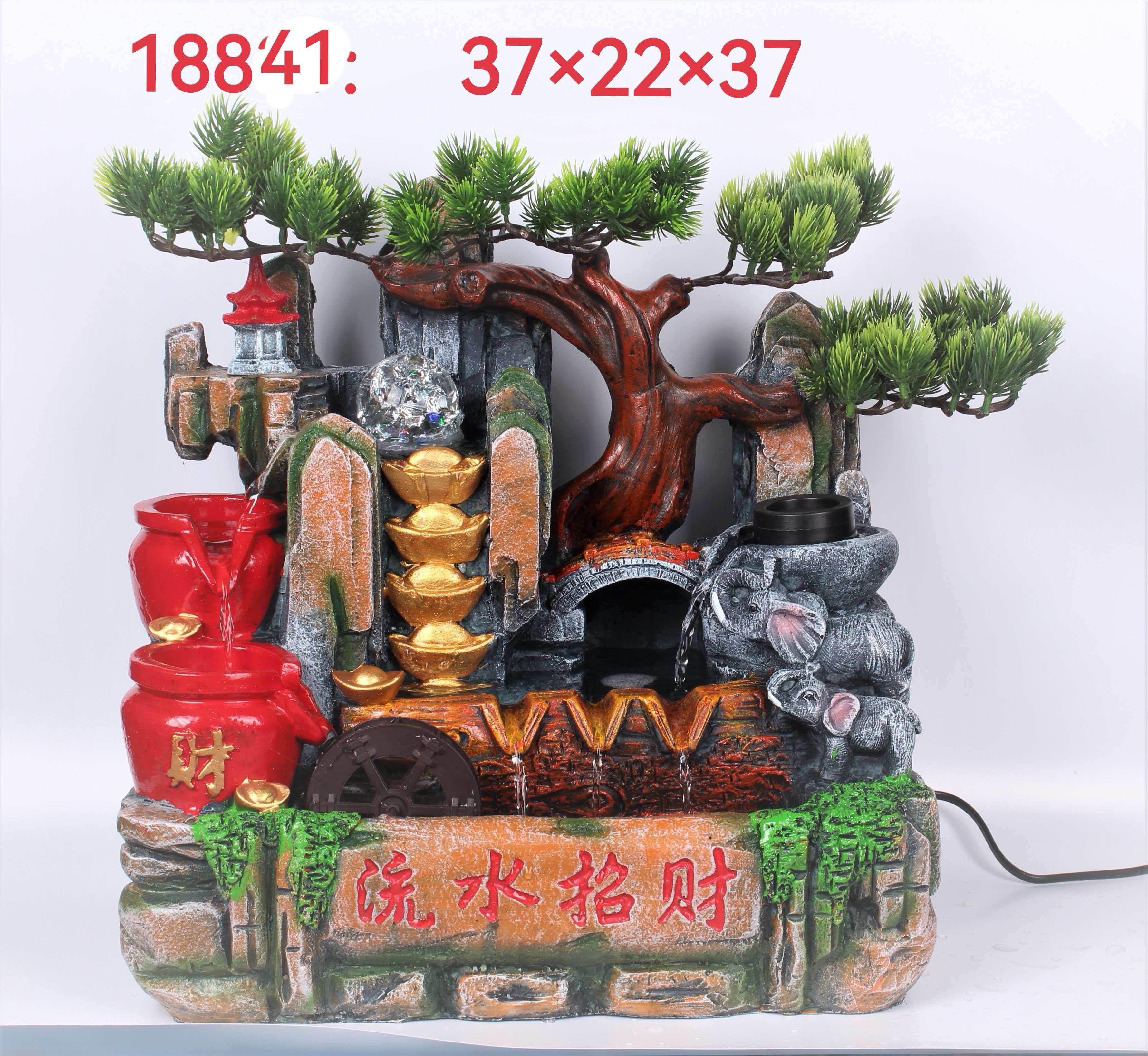 各种假山喷泉工艺品家装摆件