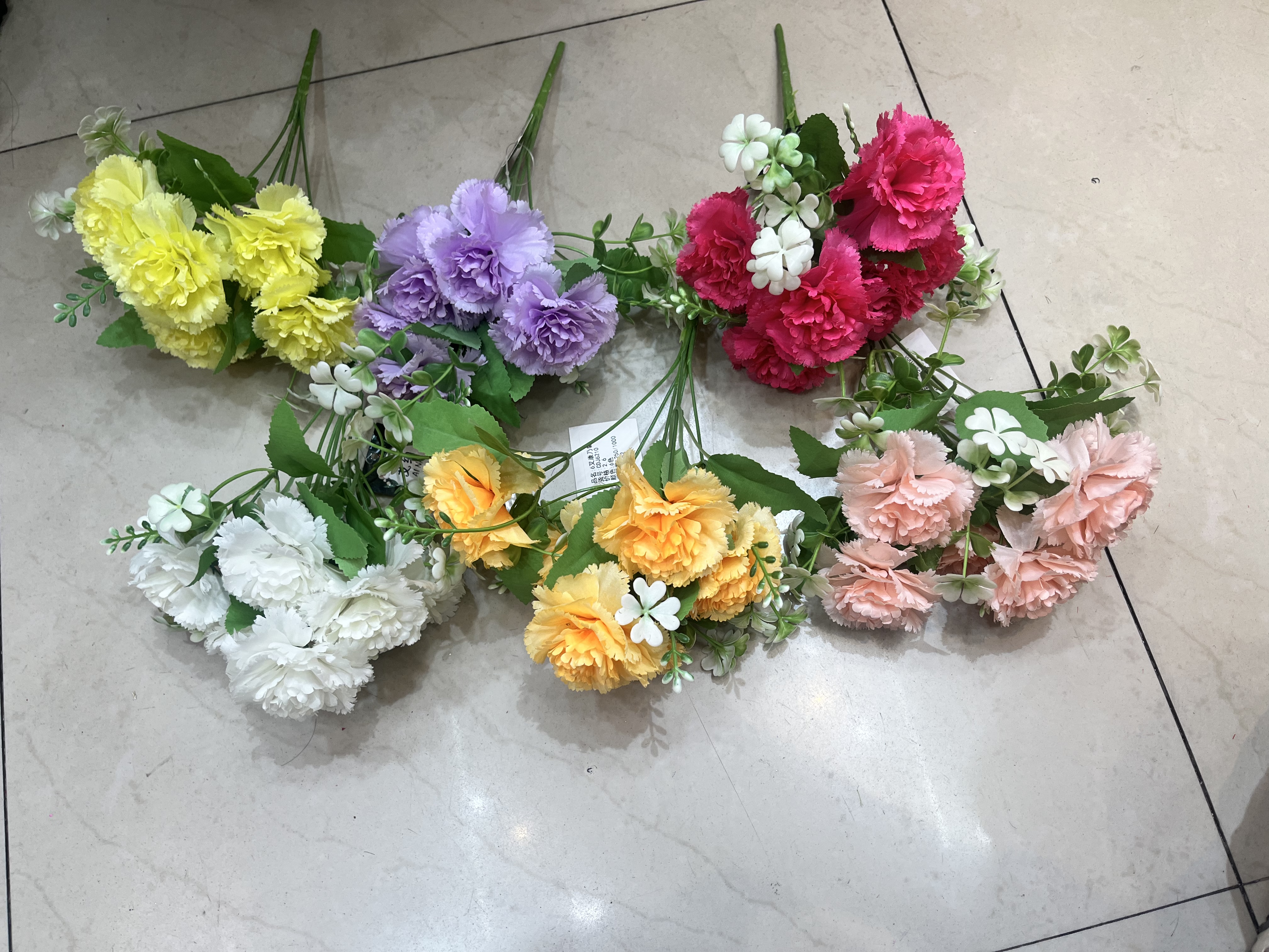 春天花园仿真花掃墓用塑膠花硅胶人造花装饰品河北制造仿真花