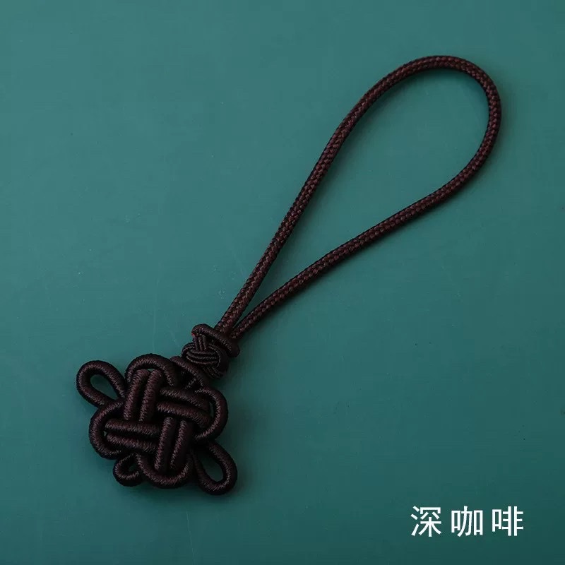 双色吉祥结挂绳DIY饰品配件中国结流苏穗子吊绳手工编织挂件绳白底实物图