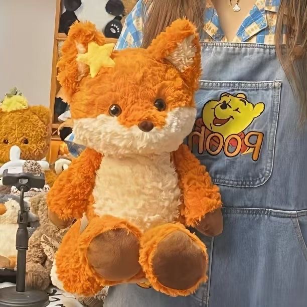 Cute fox plush toy, Running doll doll, girls' bed children's comfort doll, birthday gift for Qixi Festival detail image 12