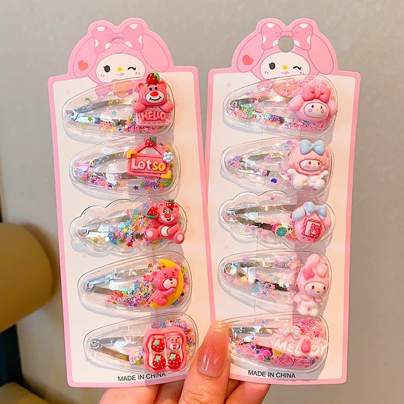 儿童可爱卡通流沙bb夹发饰女童库洛米后脑勺碎发夹小女孩发卡头饰发夹儿童夏季可爱发夹儿童夏季可爱详情图10