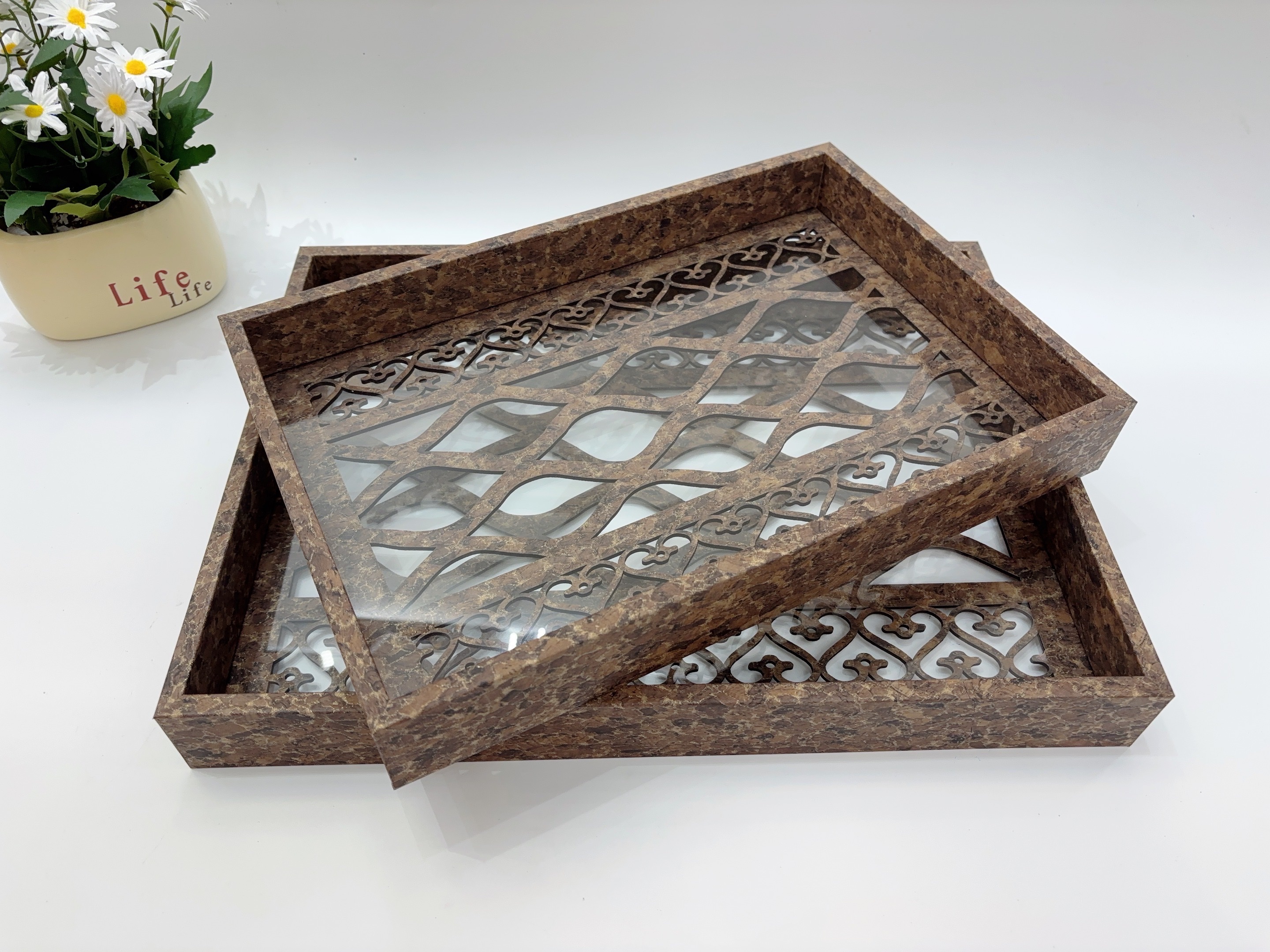 25年新款木质两件茶盘 托盘 客厅餐厅水果盘