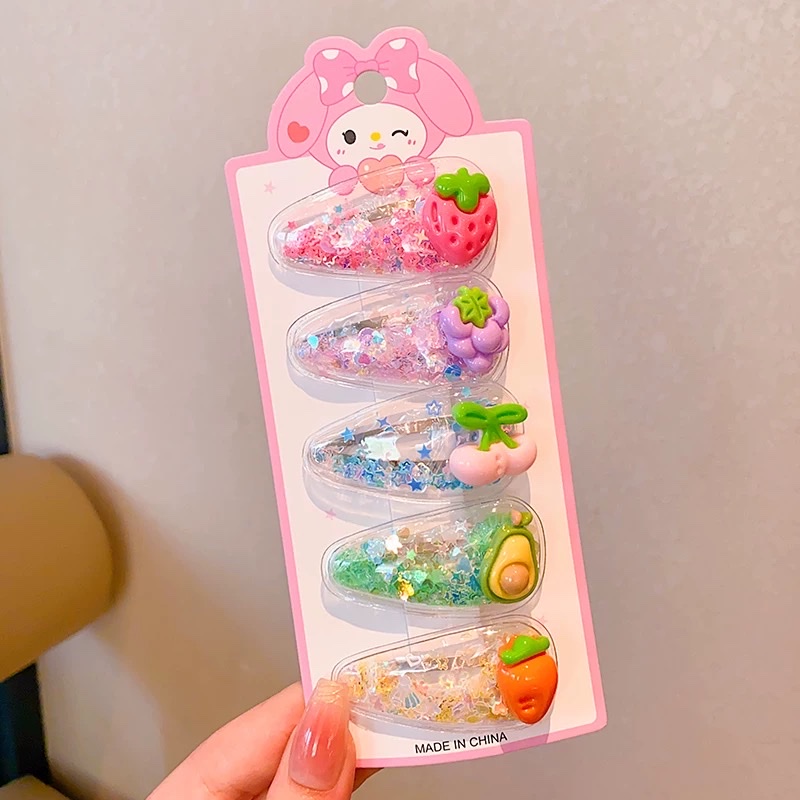 儿童可爱卡通流沙bb夹发饰女童库洛米后脑勺碎发夹小女孩发卡头饰发夹儿童夏季可爱发夹儿童夏季可爱详情图7