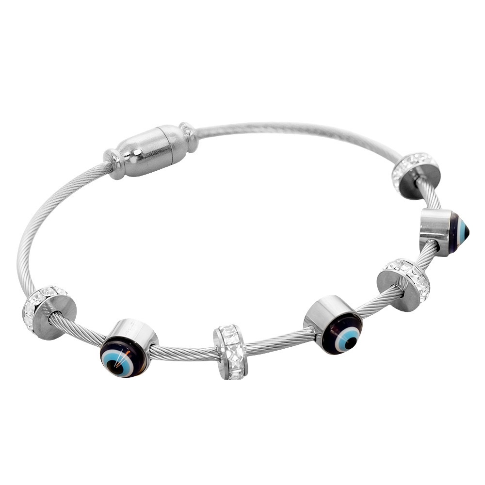 Stainless steel bracelets, fashionable and simple for both men and women, metal jewelry, versatile, personalized and trendy jewelry gifts Specification drawing