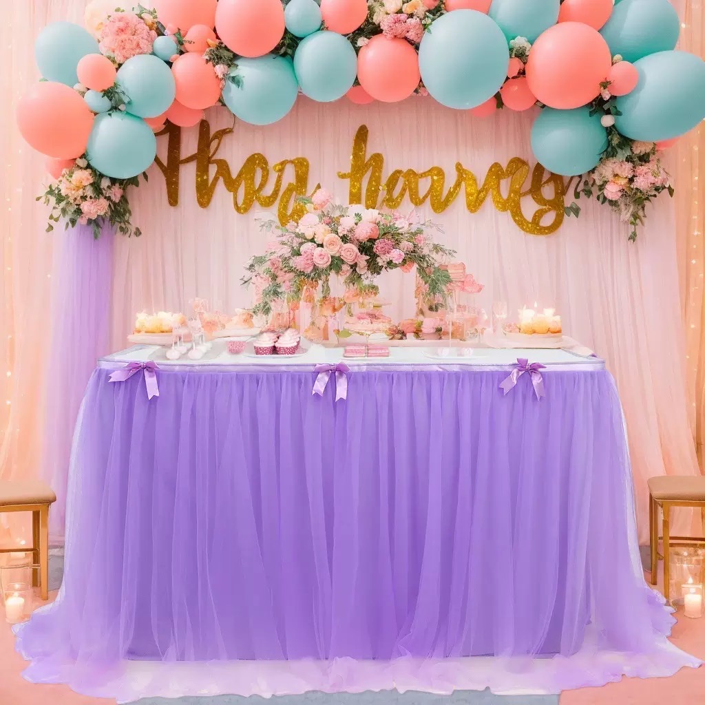 网纱桌裙生日派对纱裙