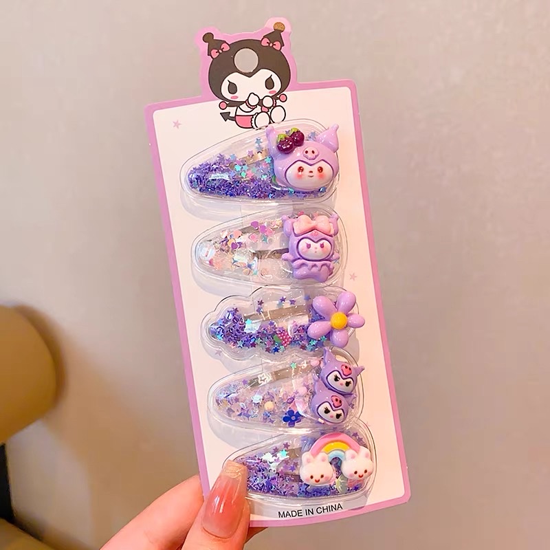 儿童可爱卡通流沙bb夹发饰女童库洛米后脑勺碎发夹小女孩发卡头饰发夹儿童夏季可爱发夹儿童夏季可爱详情图2