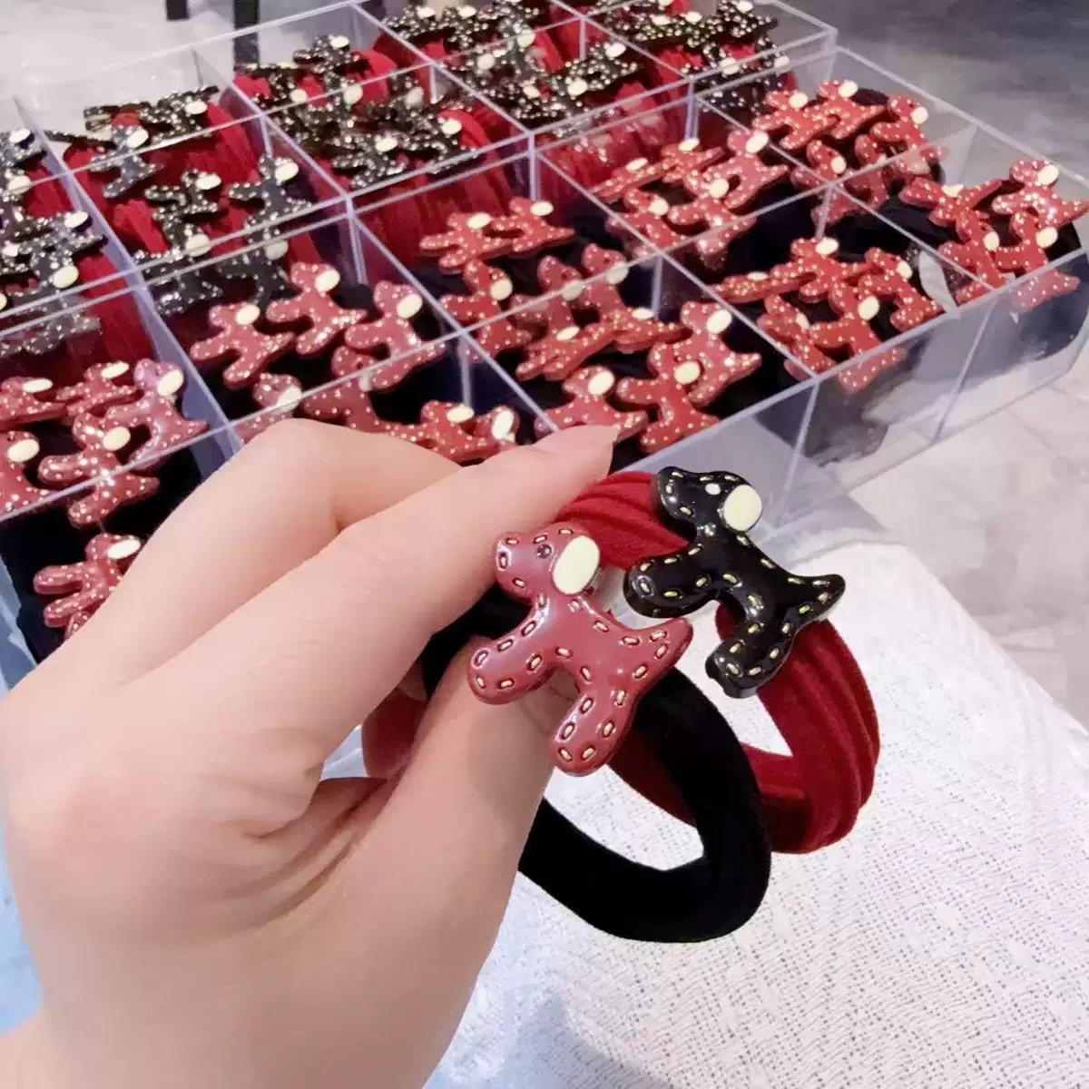 韩版女士拼接发绳扎头绳头饰发饰时尚百搭女士头饰多色可选