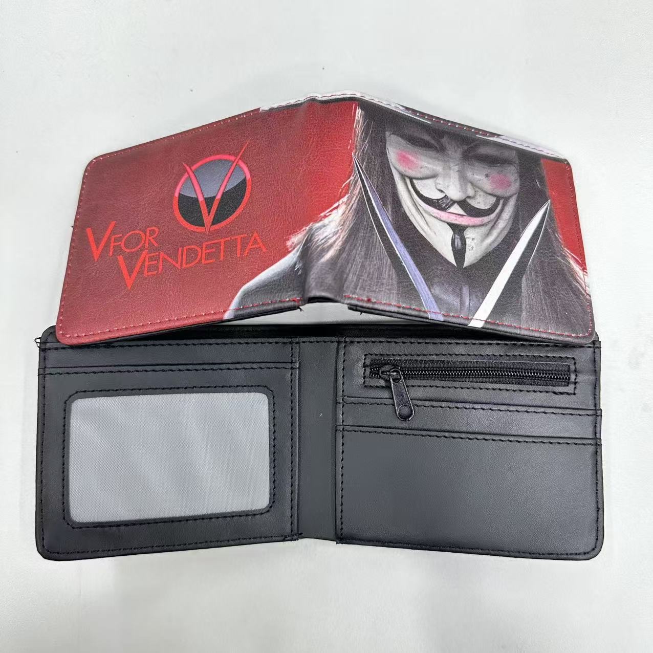 恐怖电影周边 黑色星期五 猛鬼街二折钱包多功能卡包钱夹 白底实物图