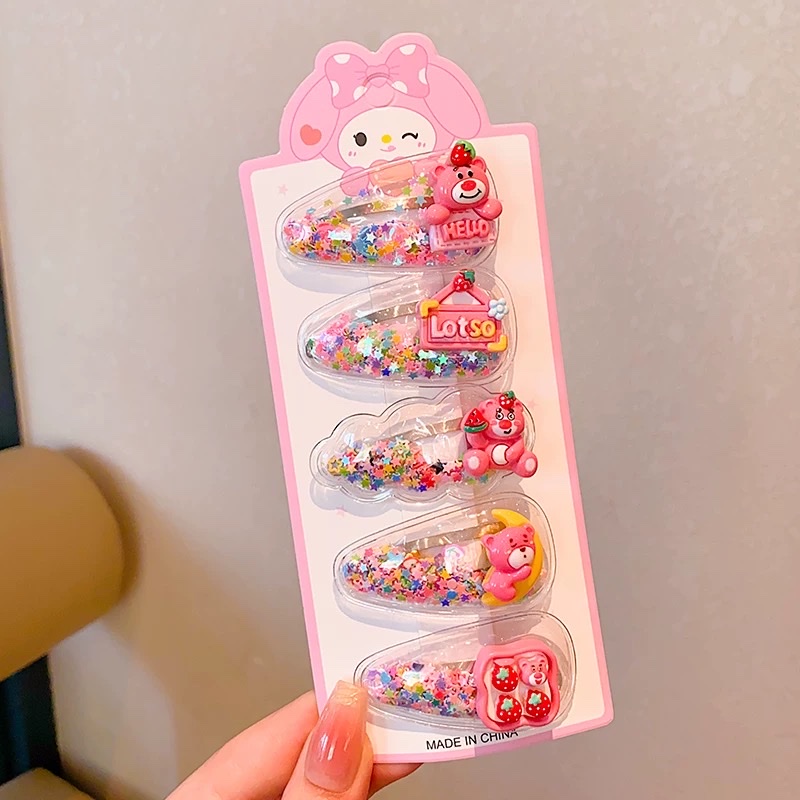 儿童可爱卡通流沙bb夹发饰女童库洛米后脑勺碎发夹小女孩发卡头饰发夹儿童夏季可爱发夹儿童夏季可爱详情图8