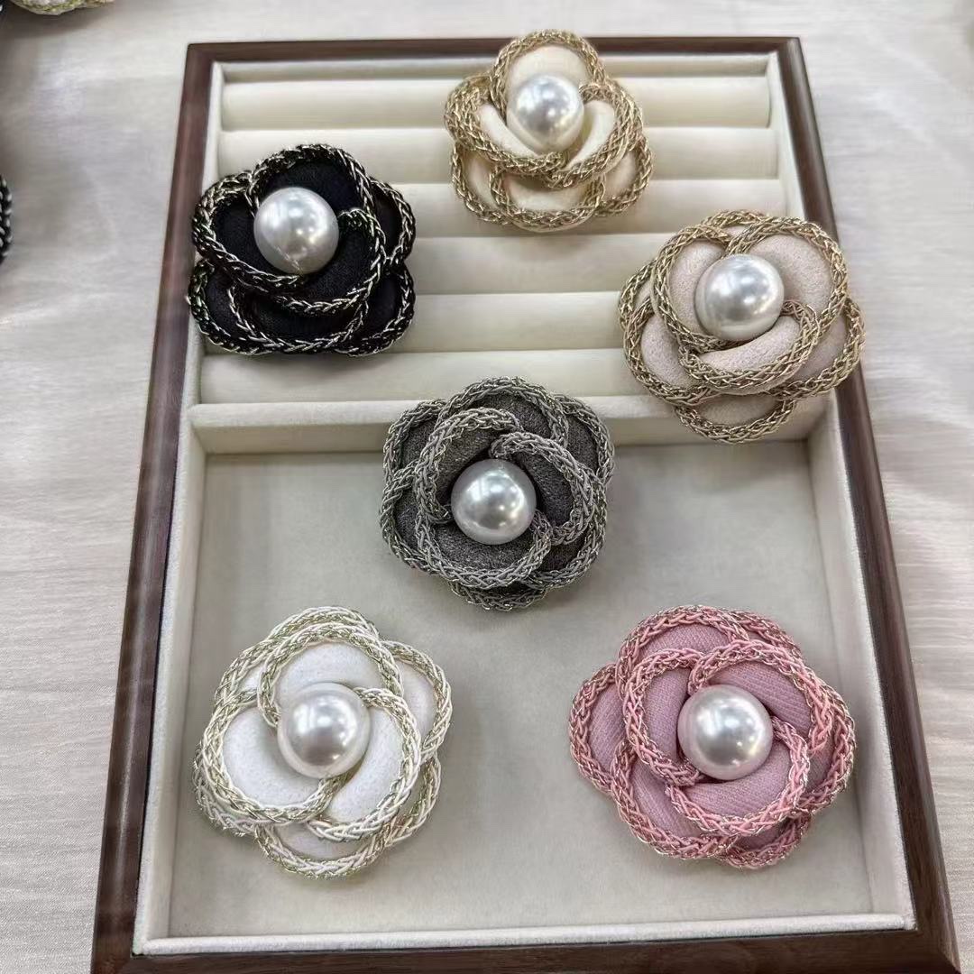 胸花  鞋花  帽花  发饰  山茶花diy