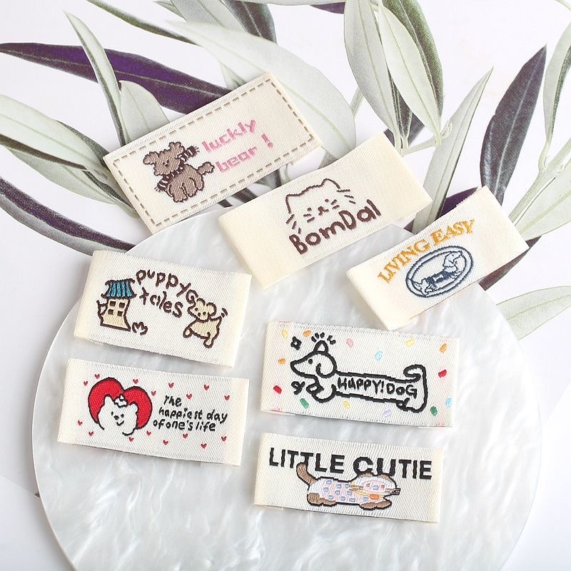 Cute little animal fabric labels, fabric stickers, woven labels, diy decorative bags, hair bands, decorative patches, sewing accessories