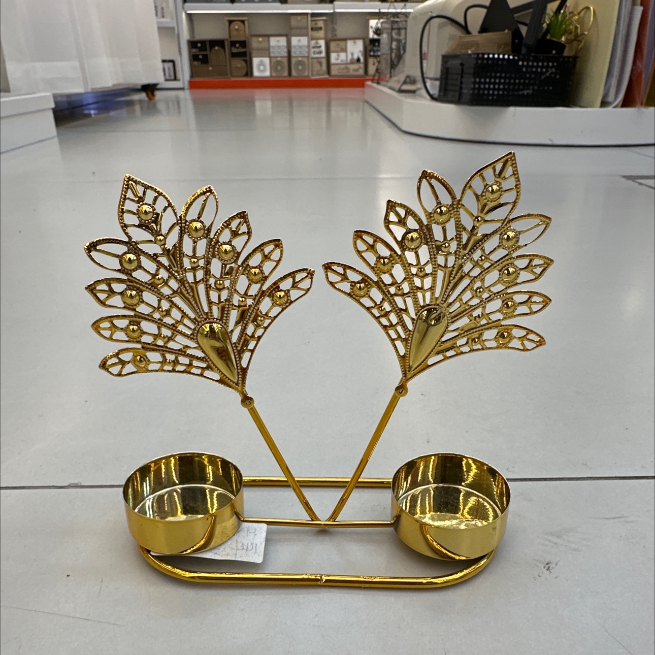 电镀烛台，铁艺经典工艺品黄金手机贴