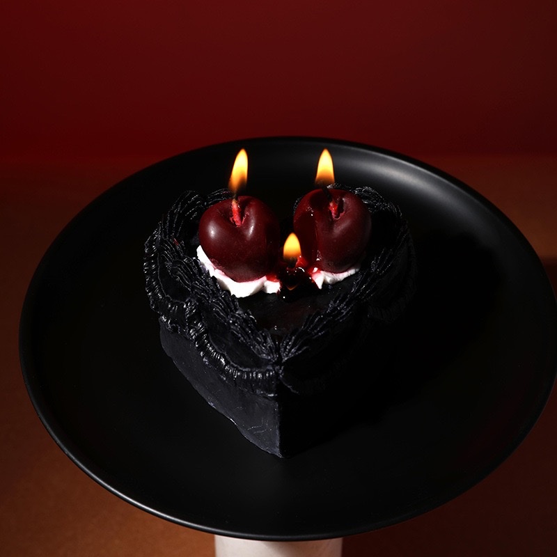 复古樱桃蛋糕香薰蜡烛伴手礼拍照道具ins风生日礼物香氛低温蜡情趣用品蜡烛产品图