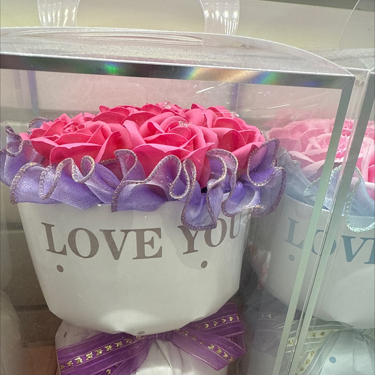 LOVE YOU 玫瑰花礼品花束 带钻 香皂花/情人节/教师节/母亲节/女神节肥皂花详情图4