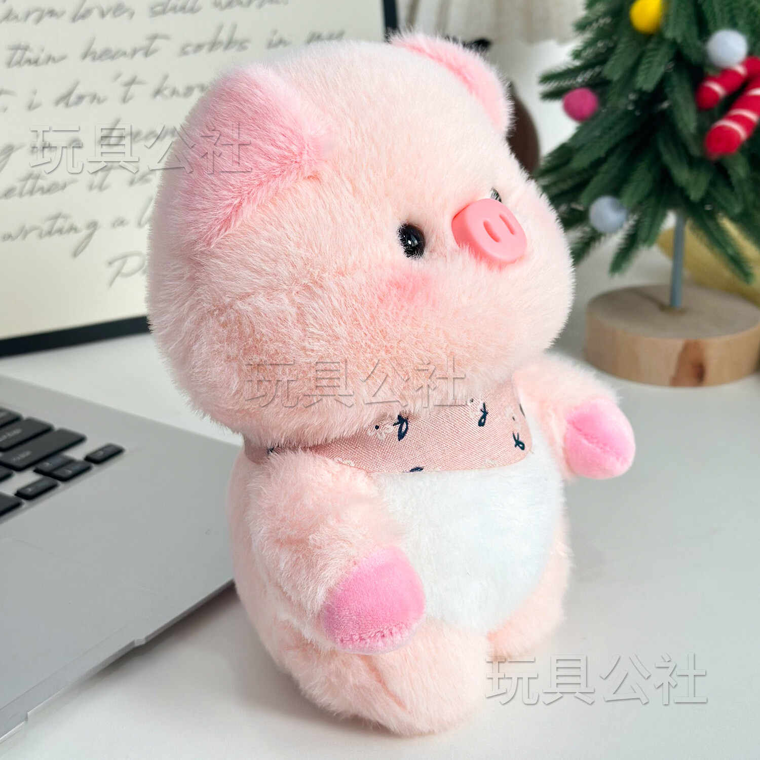 Baby piglet plush toy, pink piglet pillow, plush toy, soothing toy plush doll detail image 2