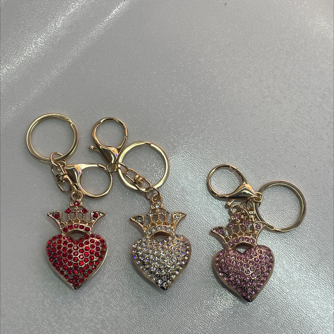 锆石皇冠爱心链接配件钥匙扣批发多色可选可定制详情图1