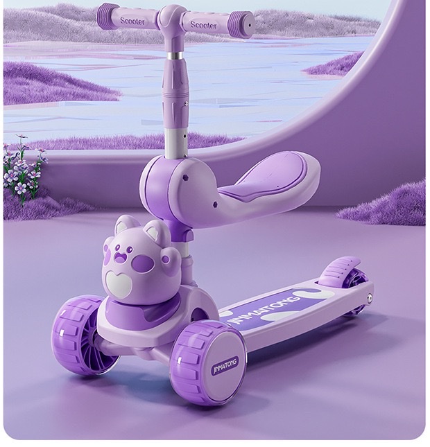 新款小孩米高3-6岁可坐可骑踏板溜溜车可折叠儿童滑板车详情图6