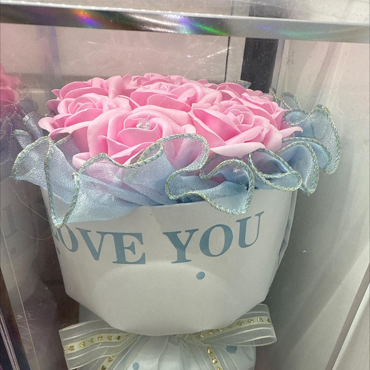 LOVE YOU 玫瑰花礼品花束 带钻 香皂花/情人节/教师节/母亲节/女神节肥皂花详情图5