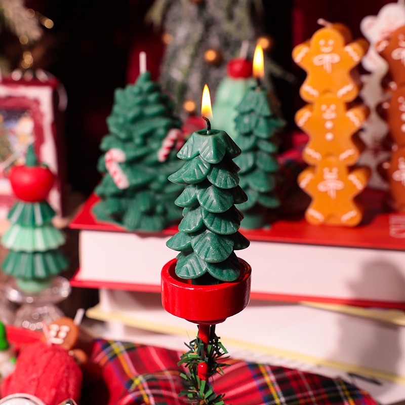 圣诞树香薰蜡烛伴手礼礼物手工香氛圣诞造型主题装饰手工香薰批发蜡烛香薰蜡圣诞派对蜡烛产品图