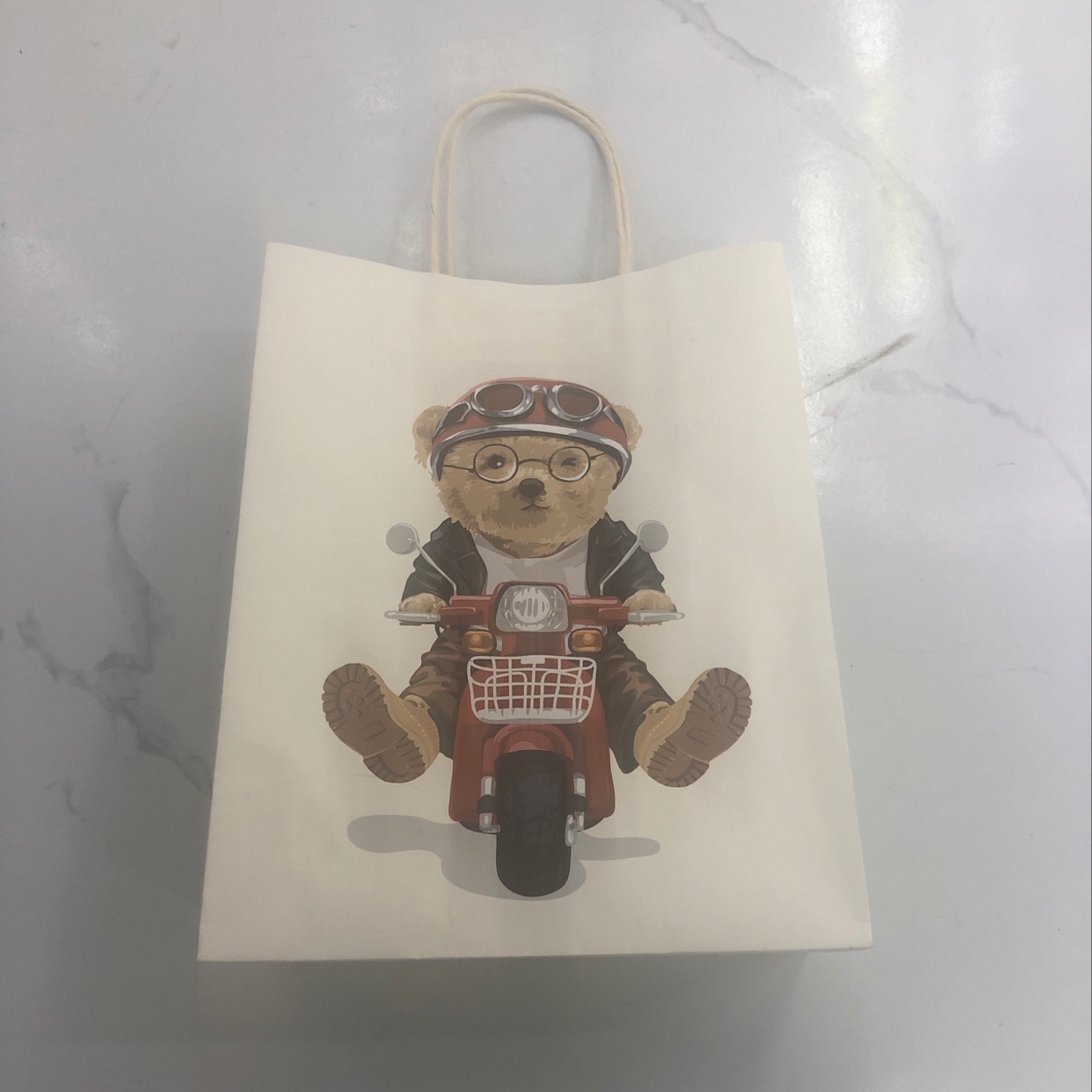进口白牛皮纸小熊礼品袋 纸袋 礼物袋