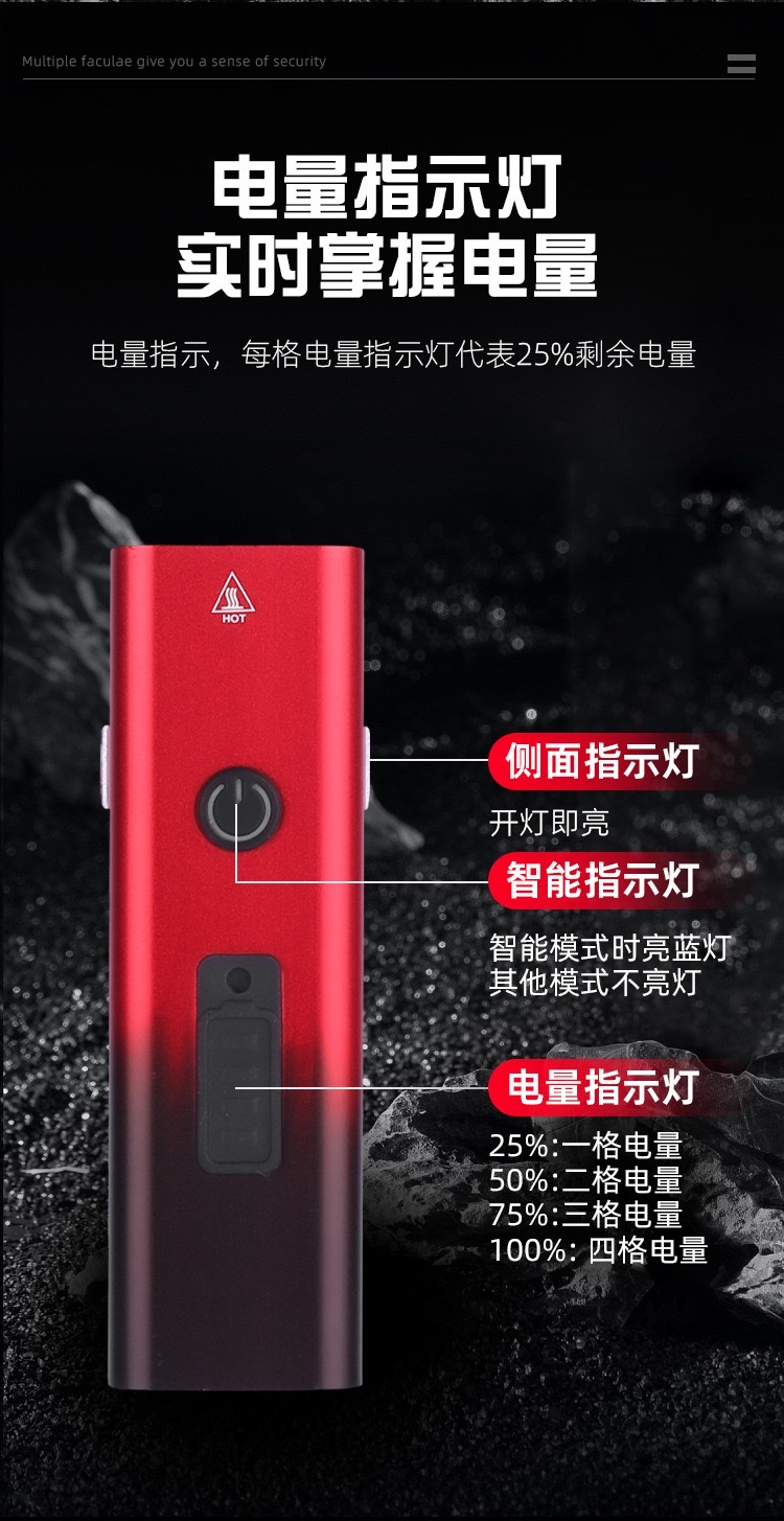 新款铝合金自行车灯Type-c充电智能光感户外夜骑续航显示单车前灯详情图15