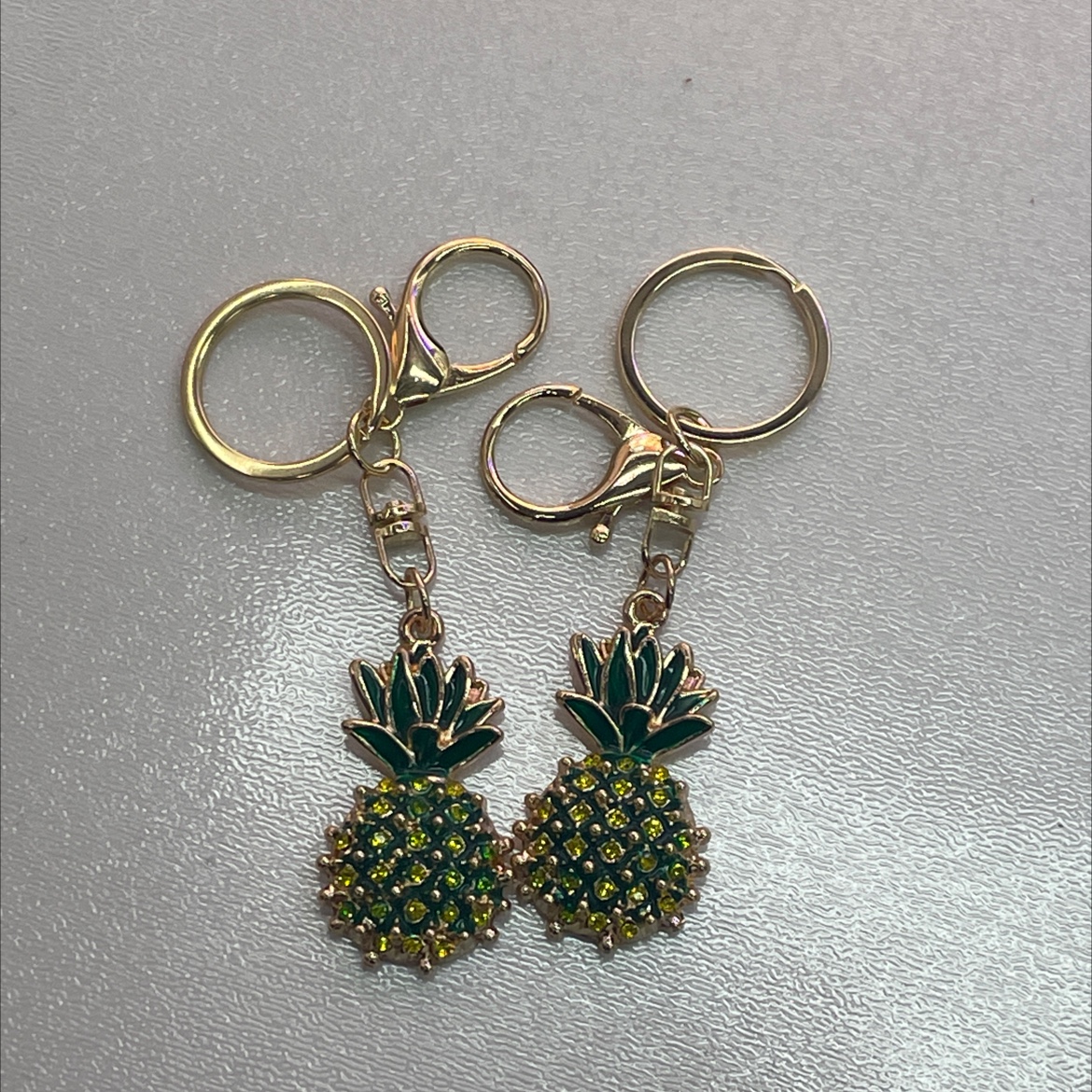 金属配件流苏锆石菠萝水果链接饰品配件多款可选钥匙扣定制