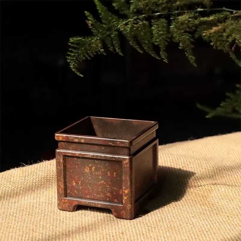 檀香炉香薰摆件香炉香薰炉Incense香炉家居装饰香薰器香薰台简约风格香炉家用室内焚香盘香炉沉香香薰炉仿古做旧紫铜家用书
