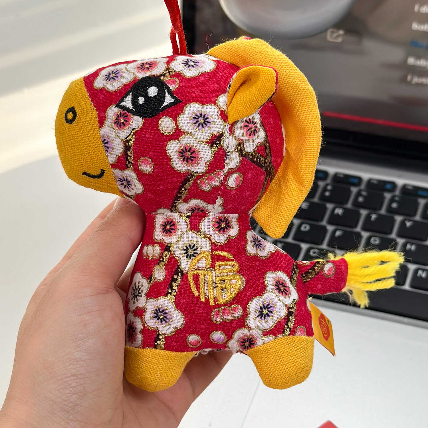 Horse Year pendant, zodiac pendant, Horse Year traditional Chinese style pendant, keychain, horse doll, cute plush doll, New Year gift figurine pic 2