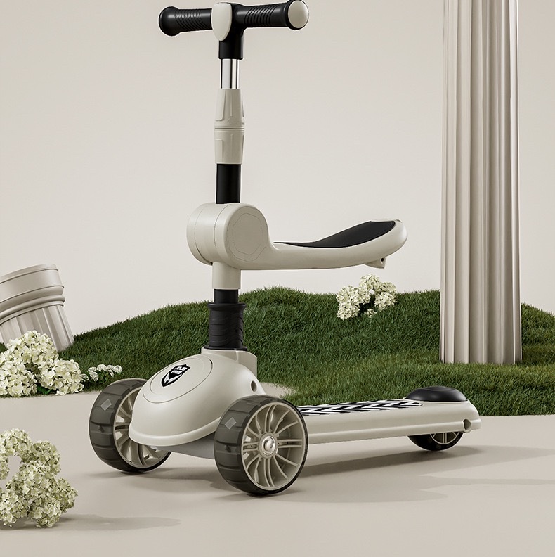 批发礼品折叠儿童滑板车3-8岁三轮学步宝宝三合一滑行车玩具童车详情图4