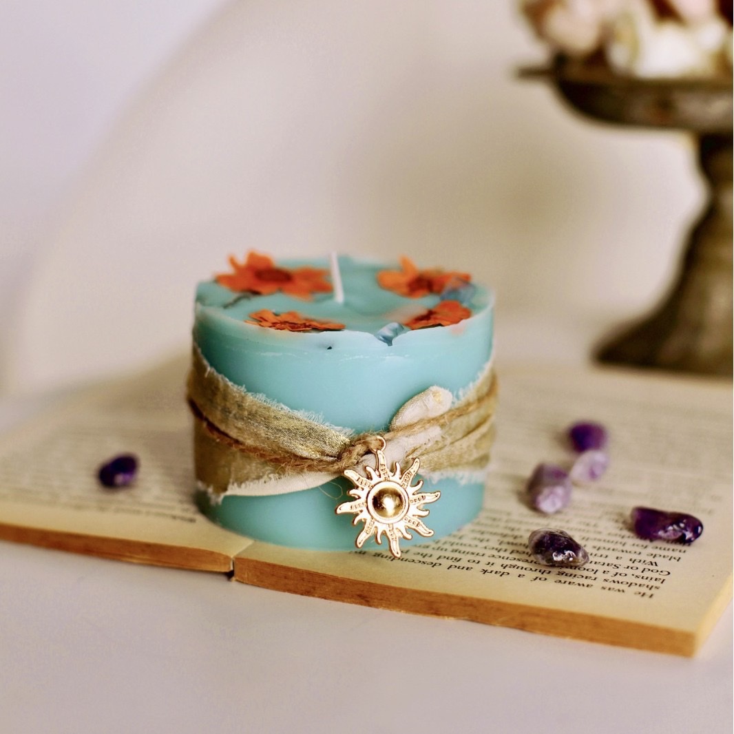 复古能量水晶柱装饰造型香薰蜡烛手工装饰创意礼物礼品跨境批发香薰蜡烛派对蜡烛