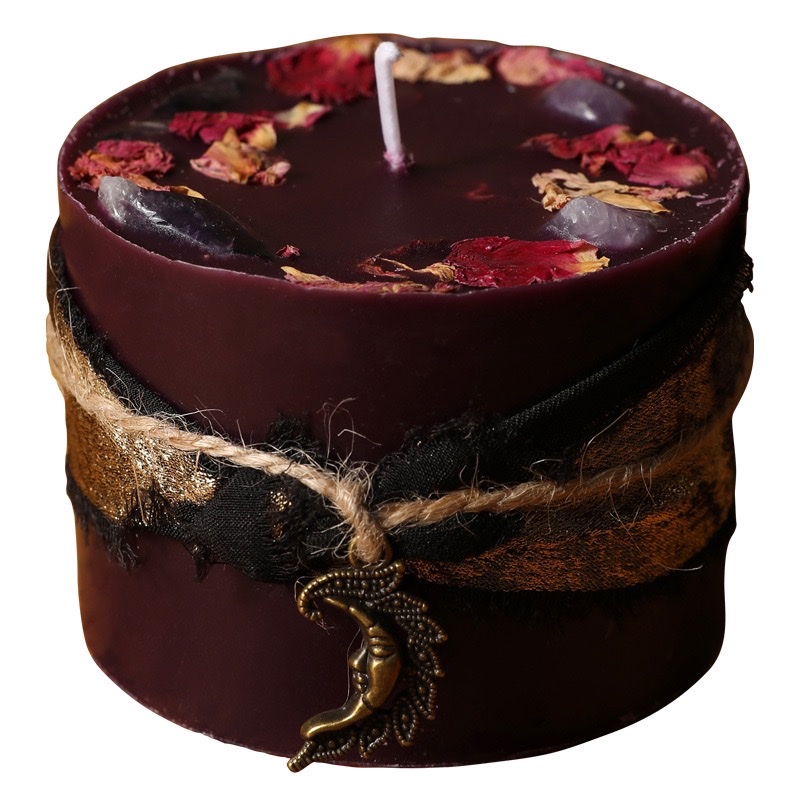 复古能量水晶柱装饰造型香薰蜡烛手工装饰创意礼物礼品跨境批发香薰蜡烛白底实物图