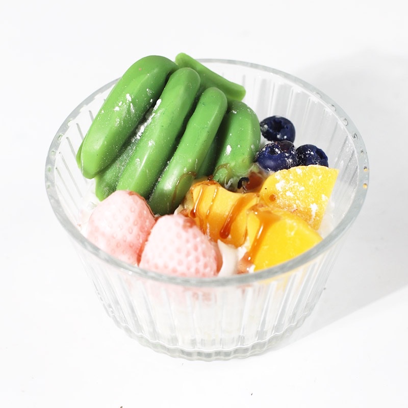 奶油玻璃碗香薰蜡烛手工造型盲盒批发跨境伴手礼仿真造型香氛蜡香薰蜡烛派对蜡烛白底实物图