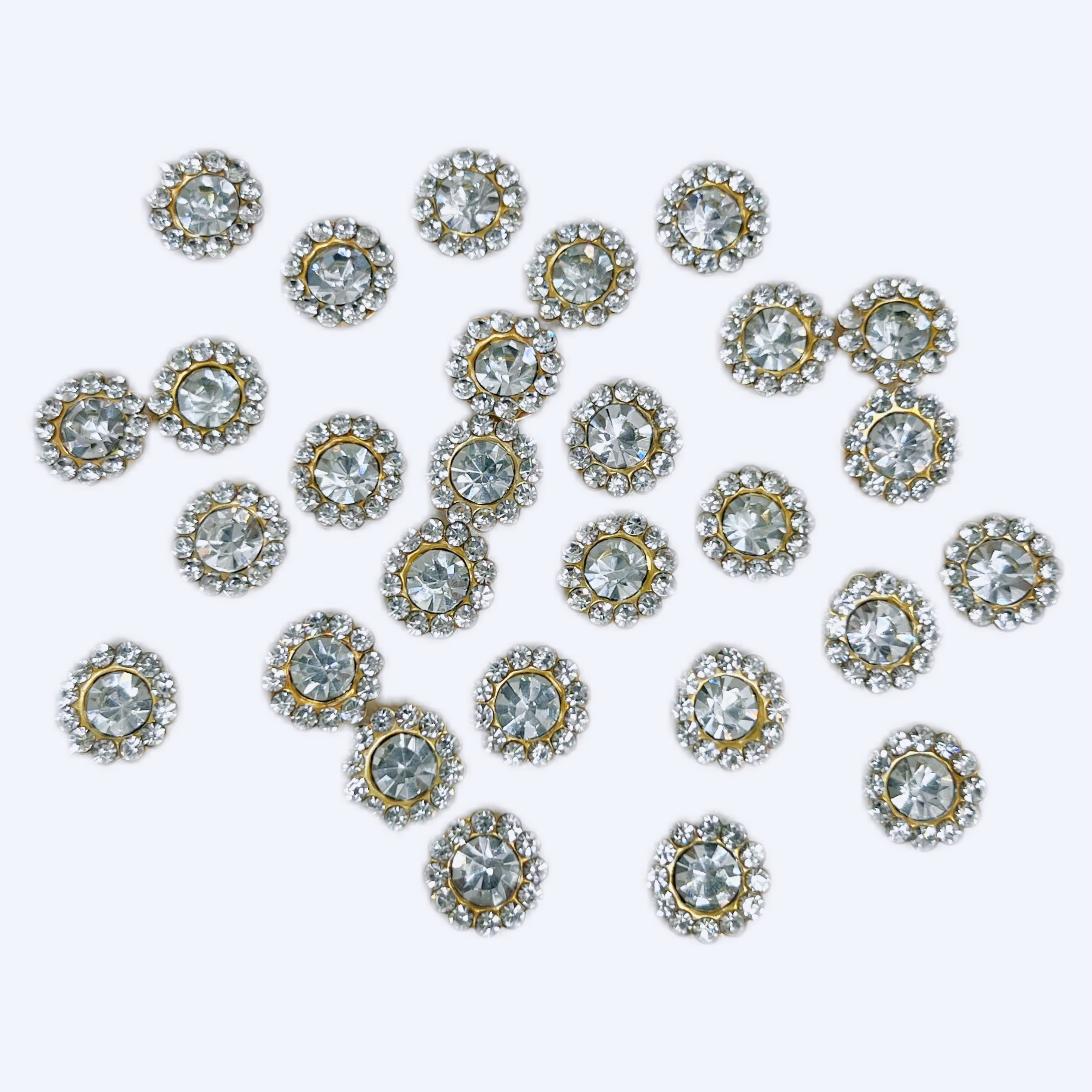 DIY round sunflower double-layer diamond edge, water diamond, flower plate diamond, hand-sewn diamond, clothing accessory materials diydiy detail image 3