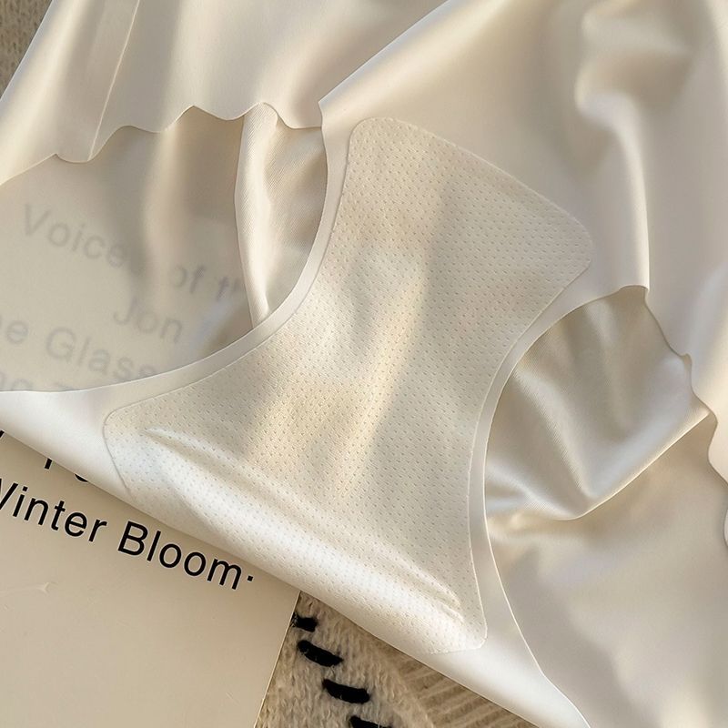 10A antibacterial extended anti-milk skin underpants Mulberry silk Ouluo mid-waist seamless triangle underpants undefined
