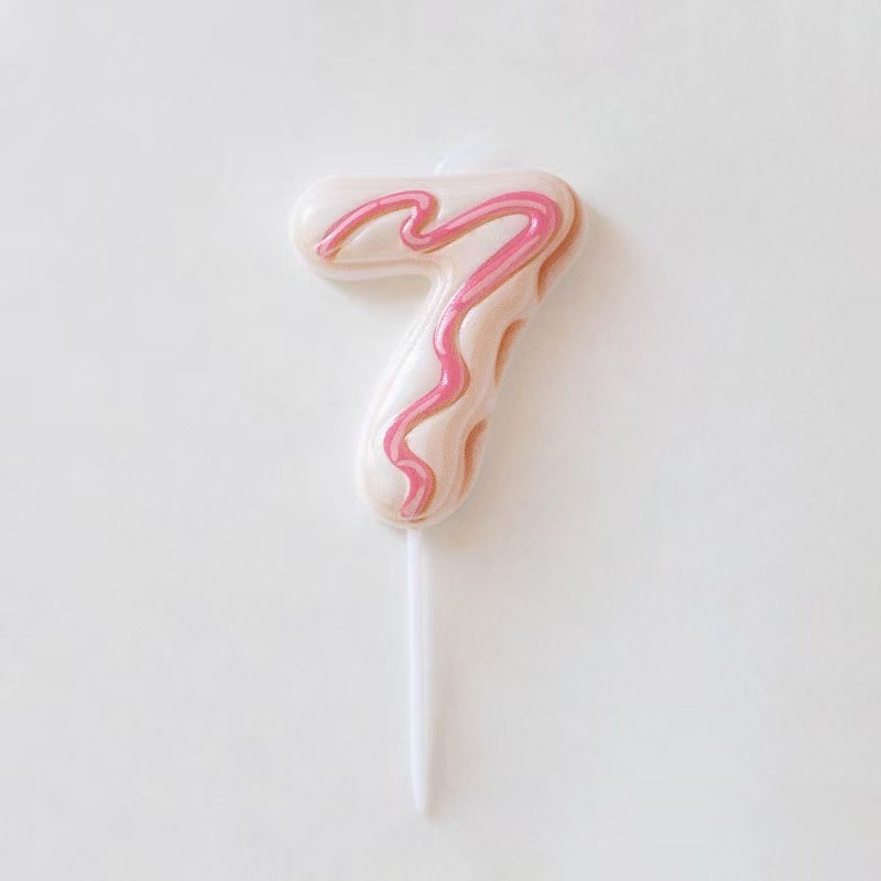 韩国ins风饼干，奶油巧克力甜甜圈图案，数字蜡烛生日派对生日用品派对蜡烛，派对用品6cm尺寸详情图3