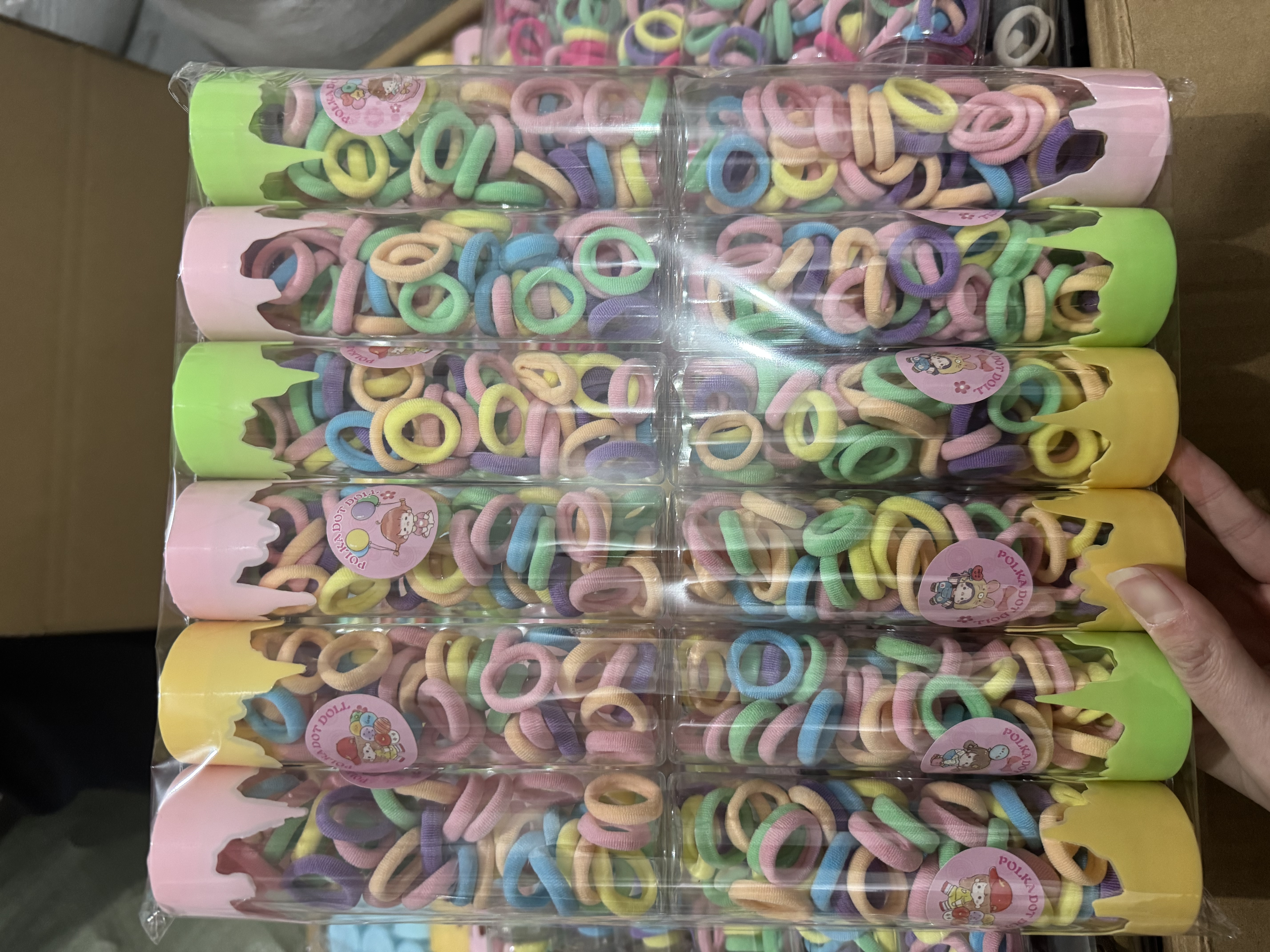 New colorful towel band, rubber band, cute girls, simple summer hair tie, high-elasticity rubber band, children's hair band, headwear, children's thumb hair band, no damage to hair, rubber band hair accessory, hair tie, girls' Korean style, high-end look, ponytail hair tie, leather cover detail image 15
