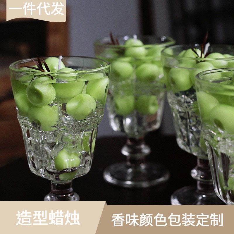 多肉青提手工香薰蜡烛葡萄蜡烛生日卧室摆件装饰品ins伴手礼批发香薰蜡烛派对蜡烛