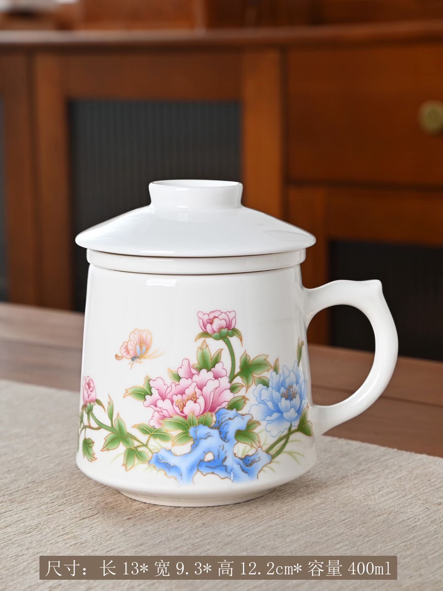 羊脂玉瓷陶瓷马克杯个人专用办公室茶杯带盖德化白瓷水杯定制logo详情图4