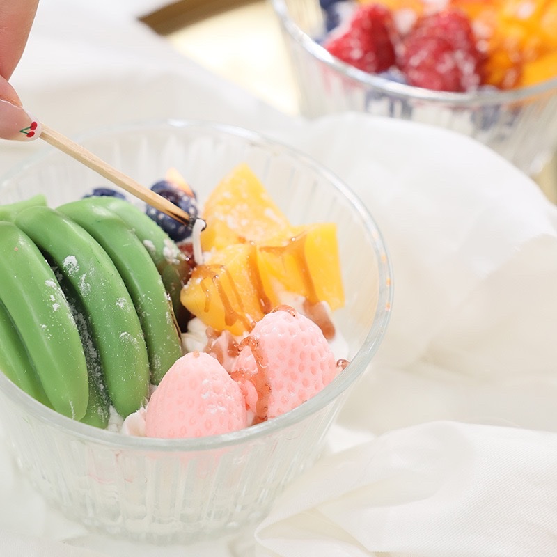 奶油玻璃碗香薰蜡烛手工造型盲盒批发跨境伴手礼仿真造型香氛蜡香薰蜡烛派对蜡烛细节图