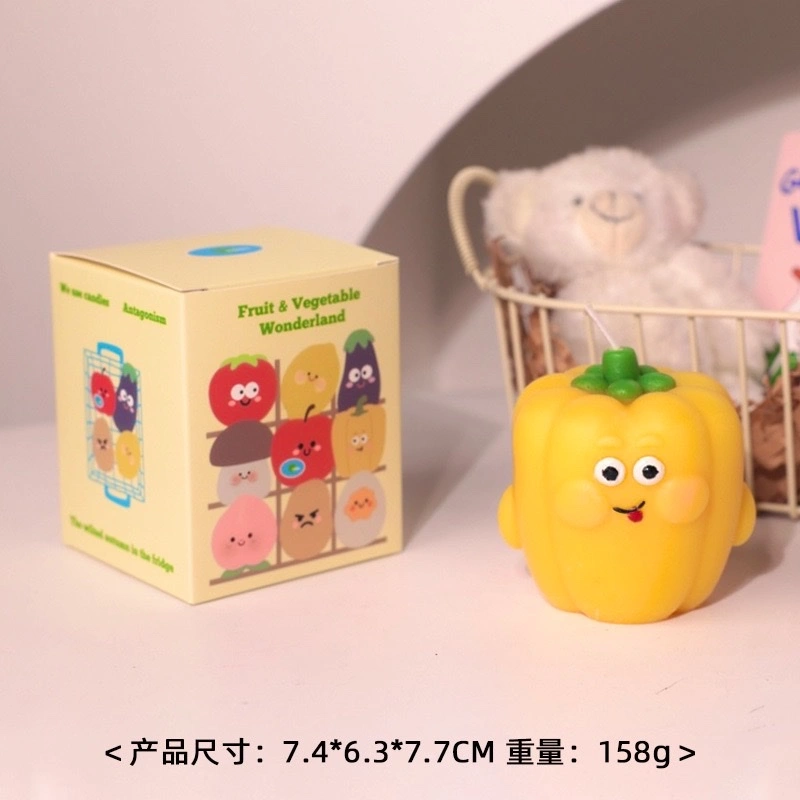 Simulated vegetable and fruit series, funny shaped ornaments, handmade sushi gift boxes, birthday gifts, creative candles wholesale, scented candles, party candles detail image 3