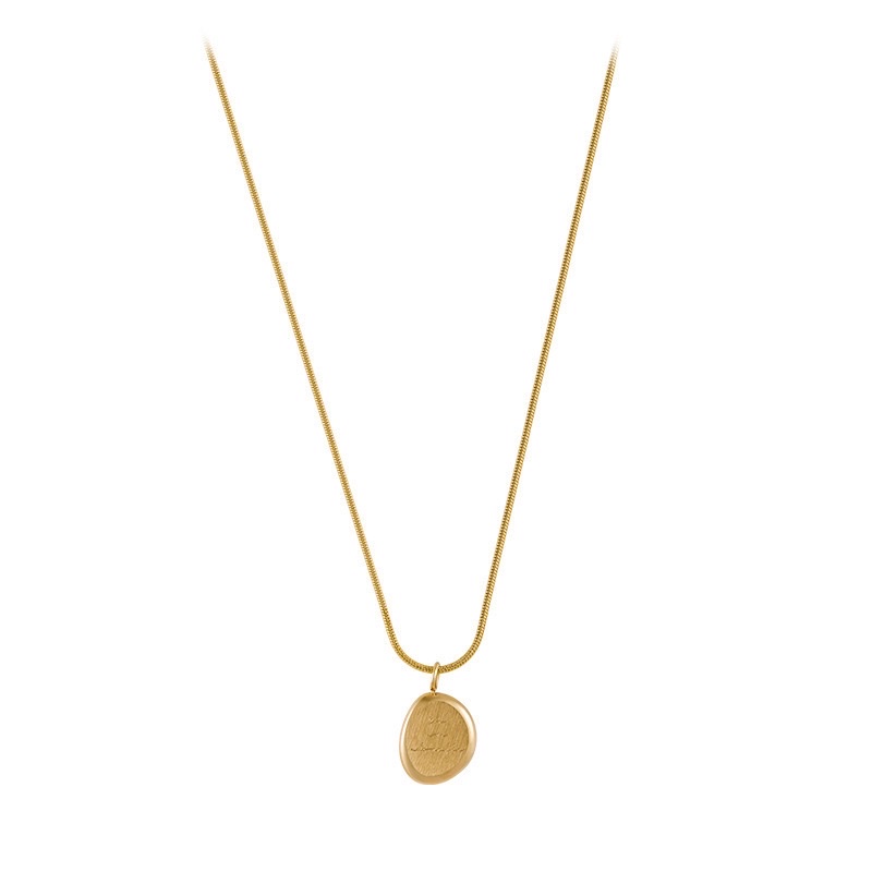 Stainless steel necklace, simple and fashionable, versatile pendant necklace for couples, as a gift Item Picture