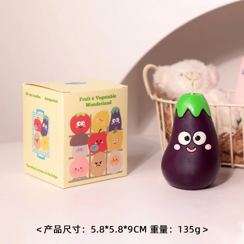 Simulated vegetable and fruit series, funny shaped ornaments, handmade sushi gift boxes, birthday gifts, creative candles wholesale, scented candles, party candles detail image 5