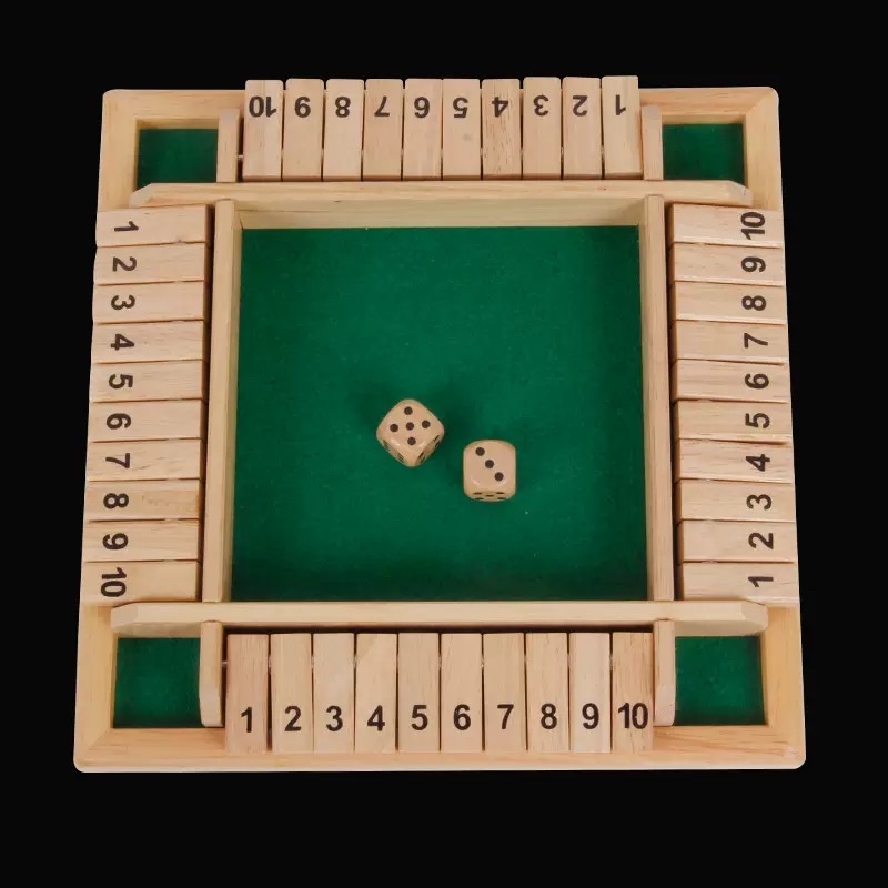 热卖抖音娱乐四人翻牌游戏成人减压喝酒道具酒吧聚会休闲木制玩具细节图