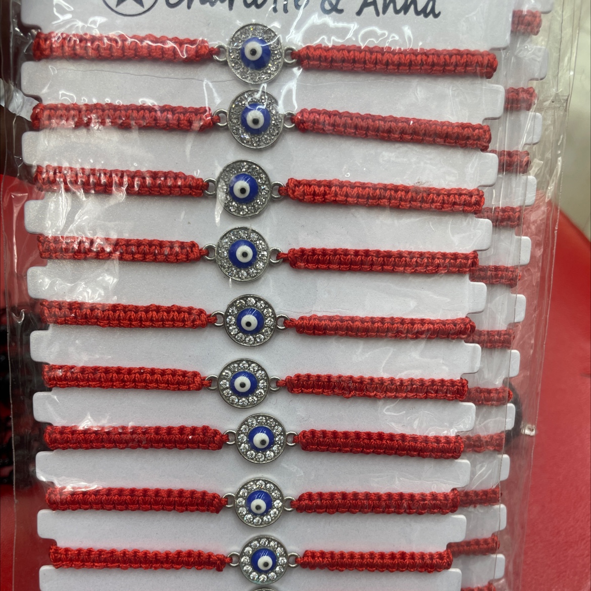 手工编织 跨境货源合金点钻滴油蓝眼睛手链批发手链