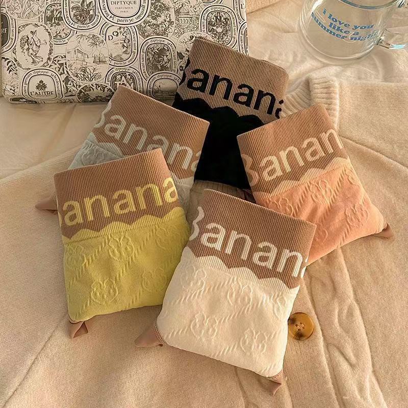 BANANA Banana Rabbit Print Underwear Women's high-waisted, seamless cotton crotch antibacterial and breathable student sporty triangle pants undefined