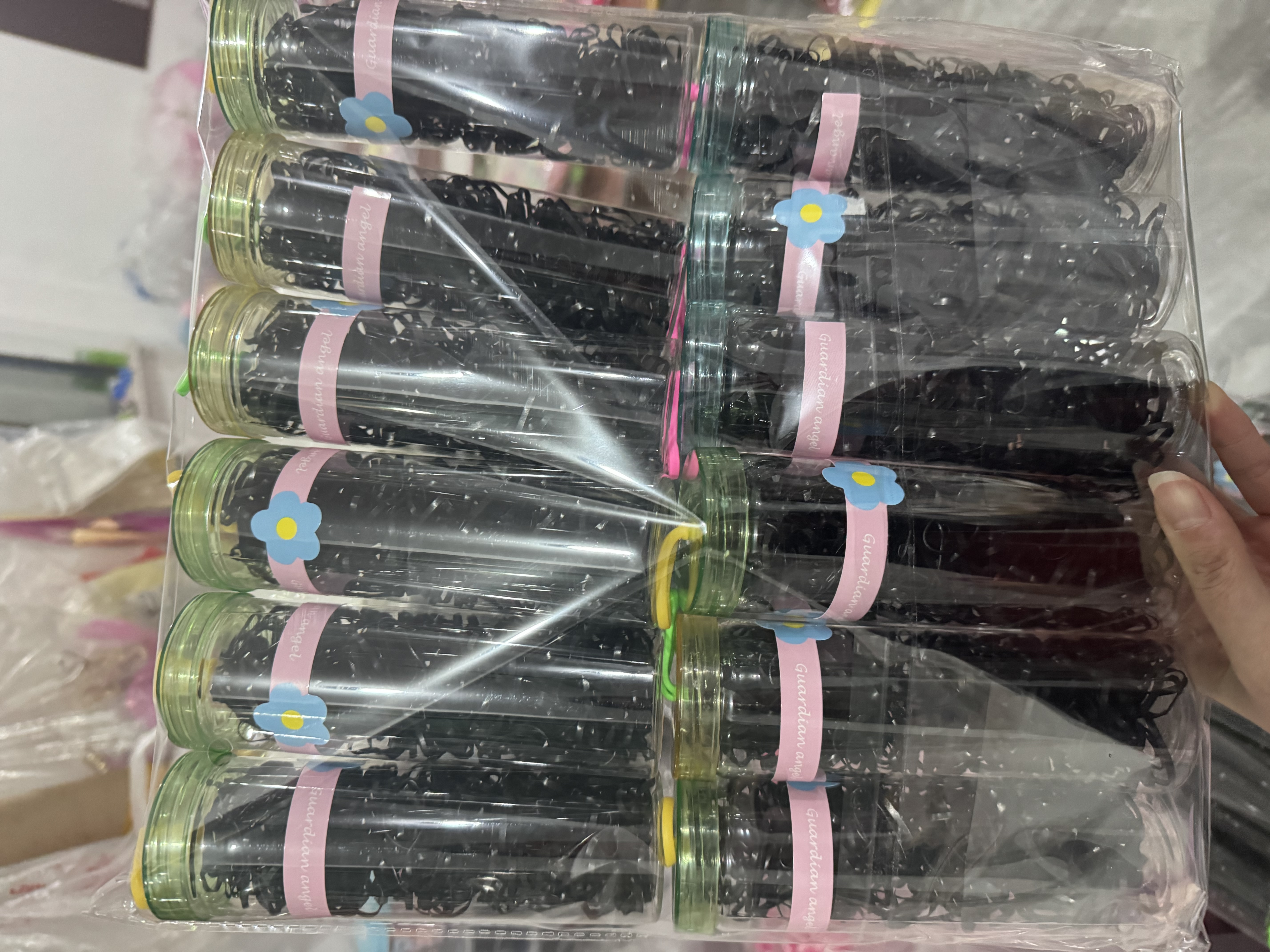 New colorful towel band, rubber band, cute girls, simple summer hair tie, high-elasticity rubber band, children's hair band, headwear, children's thumb hair band, no damage to hair, rubber band hair accessory, hair tie, girls' Korean style, high-end look, ponytail hair tie, leather cover detail image 14