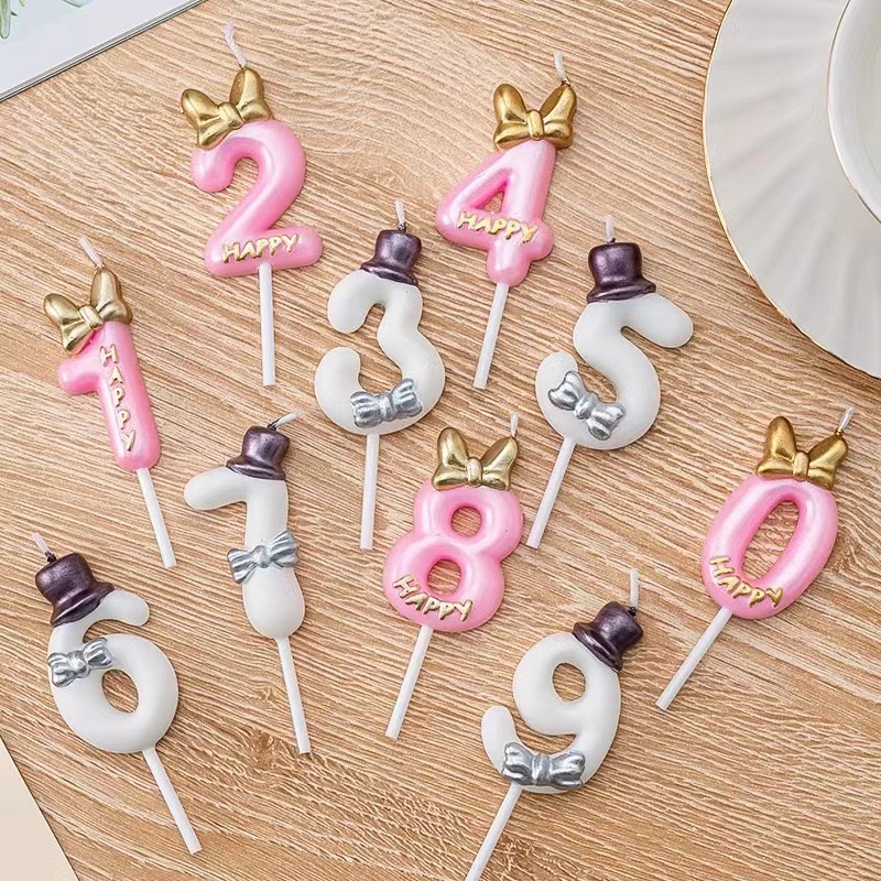 Birthday cake decoration, birthday candles, digital candles, prince and princess, boys and girls, creative Internet celebrity romantic confession, children's plug-in decoration, party supplies, birthday party details Picture