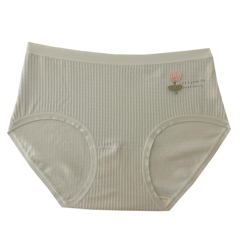 Seamless underwear for women, pure cotton small flower, girlish skin, pure cotton crotch, Japanese-style student, seamless and breathable, summer triangular waistband detail image 9