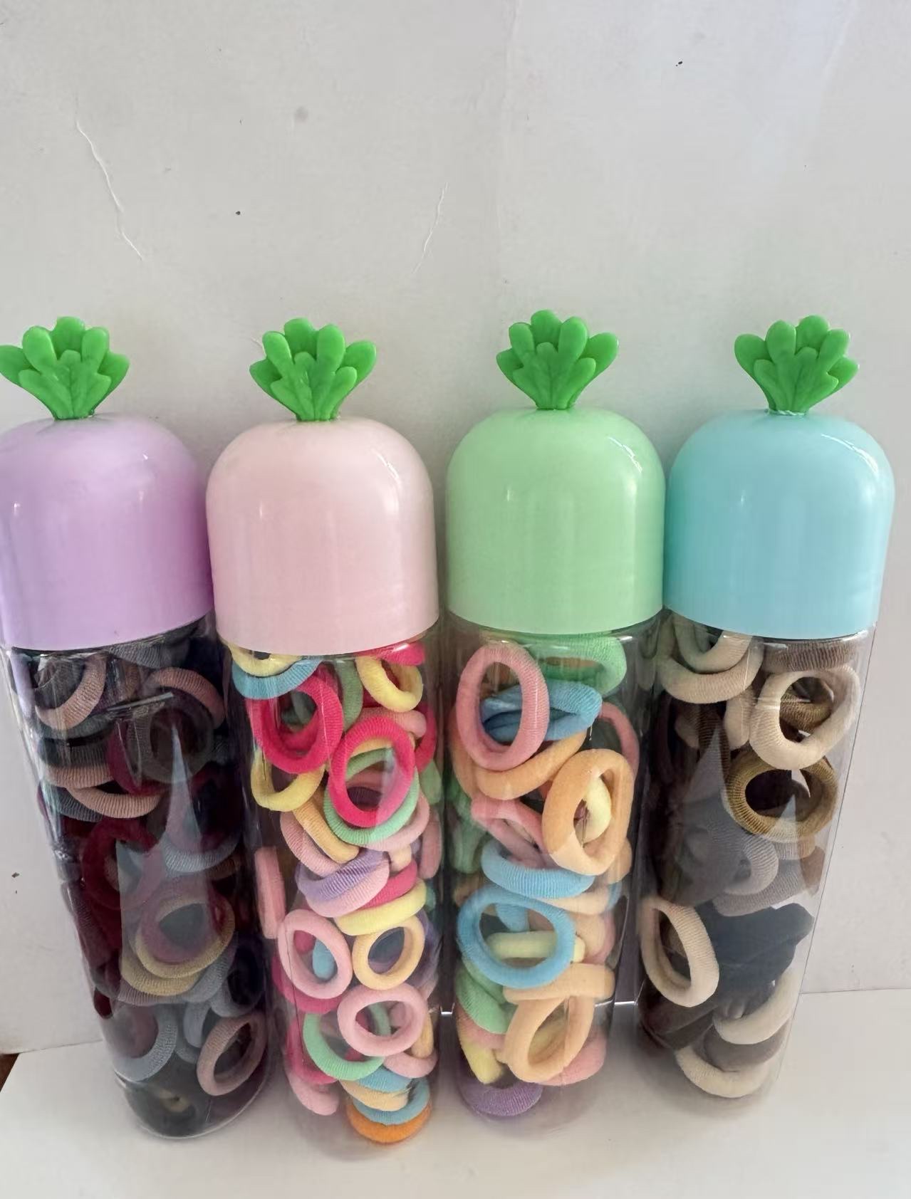 New colorful towel band, rubber band, cute girls, simple summer hair tie, high-elasticity rubber band, children's hair band, headwear, children's thumb hair band, no damage to hair, rubber band hair accessory, hair tie, girls' Korean style, high-end look, ponytail hair tie, leather cover detail image 2