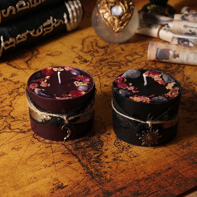 复古能量水晶柱装饰造型香薰蜡烛手工装饰创意礼物礼品跨境批发香薰蜡烛细节图